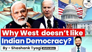 Western Perceptions of Indian Democracy | Geopolitics Simplified | UPSC Mains | StudyIQ IAS
