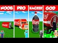 Minecraft Battle: NOOB vs PRO vs HACKER vs GOD: COCA COLA SODA HOUSE BUILD CHALLENGE / Animation