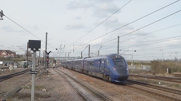 Hull Trains Class 802 passes Peterborough (15/3/22)