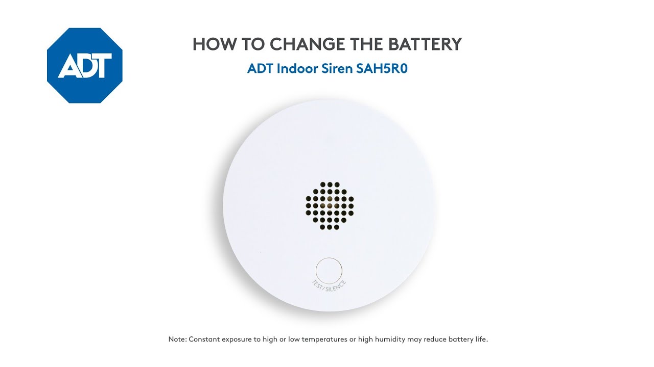 Changing the battery in your ADT Indoor Siren - SAH5R0