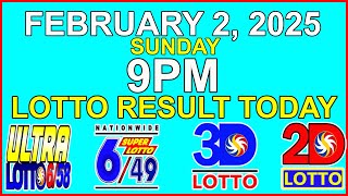 Lotto Result Today 9pm February 2 2025 PCSO