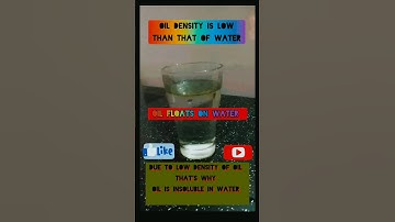 Density of oil & Water || #shorts #explore #chemistry