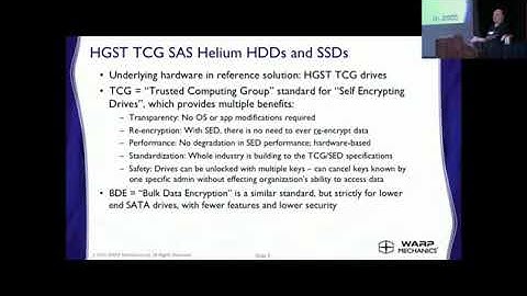 LUG 2017: Managing self encrypting HDDs with Lustre/ZFS