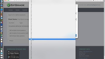 Create new answer sheet Zipgrade