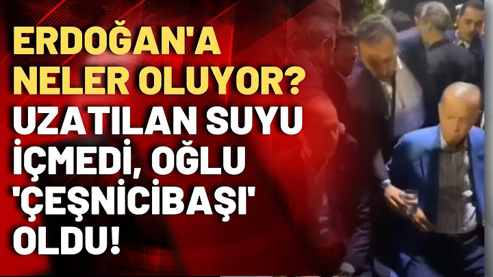 Erdoğan, uzatılan suyu içmeye korktu, oğlu Bilal Erdoğan devreye girdi!