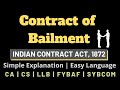 Contract of bailment  types of bailment  essentials of valid bailment simple explanation