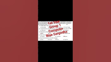 1st year group 1 computer science paper bise sargodha  2023
