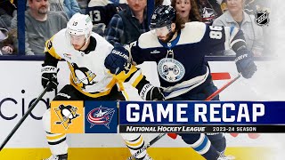 Penguins @ Blue Jackets 11\/14 | NHL Highlights 2023