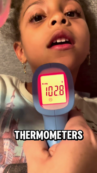 🥵Fevers in kids can be hard to take.  Here is a doctor mom hack!  #fever #thermometer #momhack