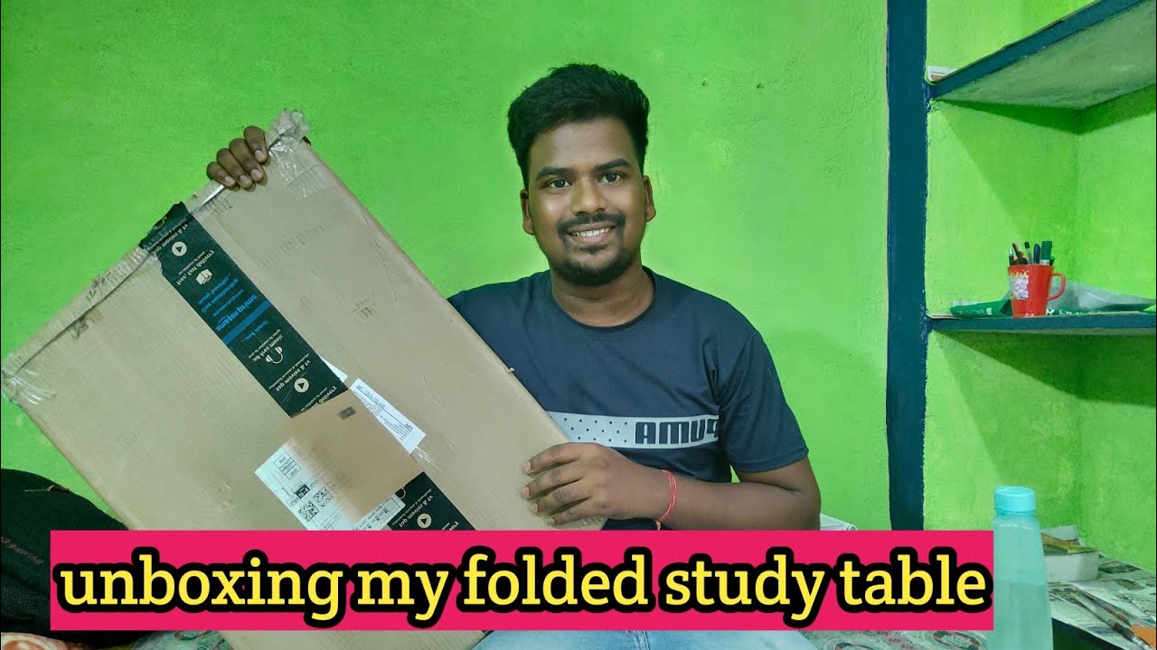 Unboxing my folded study table 