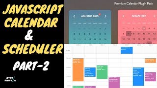 Part-2:Javascript calendar,events,booking and scheduler  in Javascript tutorial