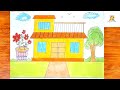How to draw a house | house drawing easy | easy drawing house step by step | House Drawing