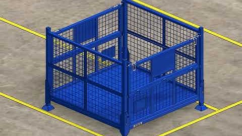 Collapsible Cage Bin / Foldable Bin / Wire Mesh Bin / Iron Bin …..Stacked view