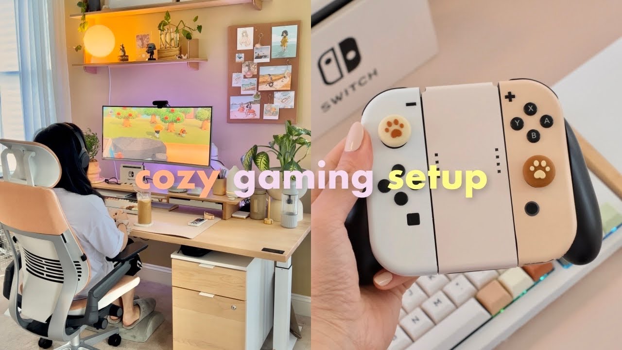 My Gaming Desk Setup | Nintendo Switch Accessories, PC Gaming Setup, Ultrawide Gaming - YouTube