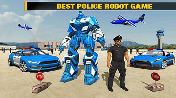 US Police Robot Car - Police Plane Transport Ship Android Gameplay