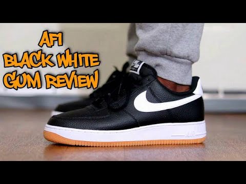 white and black gum bottom air force ones