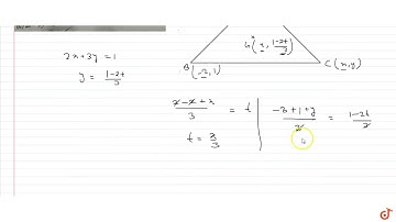 Let A` (2,-3)` and B `(-2,1) ` be the vertices of `Delta ABC`. If the centroid of this triangl...