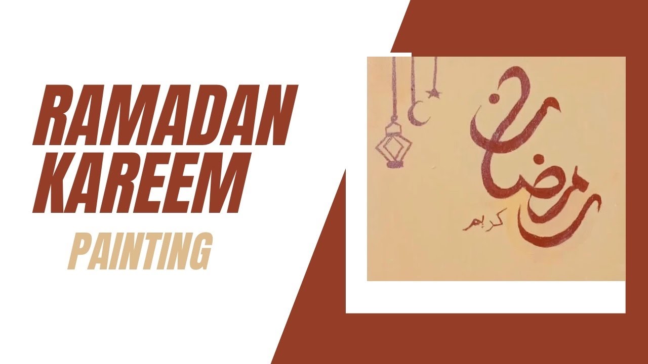 Ramadan Mubarak Painting  🌙 | Ramadan Painting On Canvas | Fatima Art Galaxy