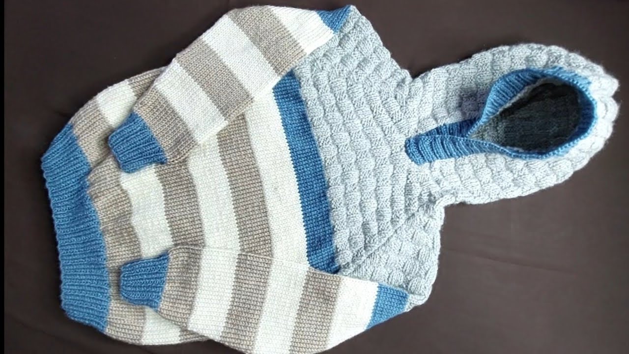 الجزء الاول :عمل بلوفر بكابيشو رجلان سن 10سنوات طريقة الشغل وحساب وضبط المقاس