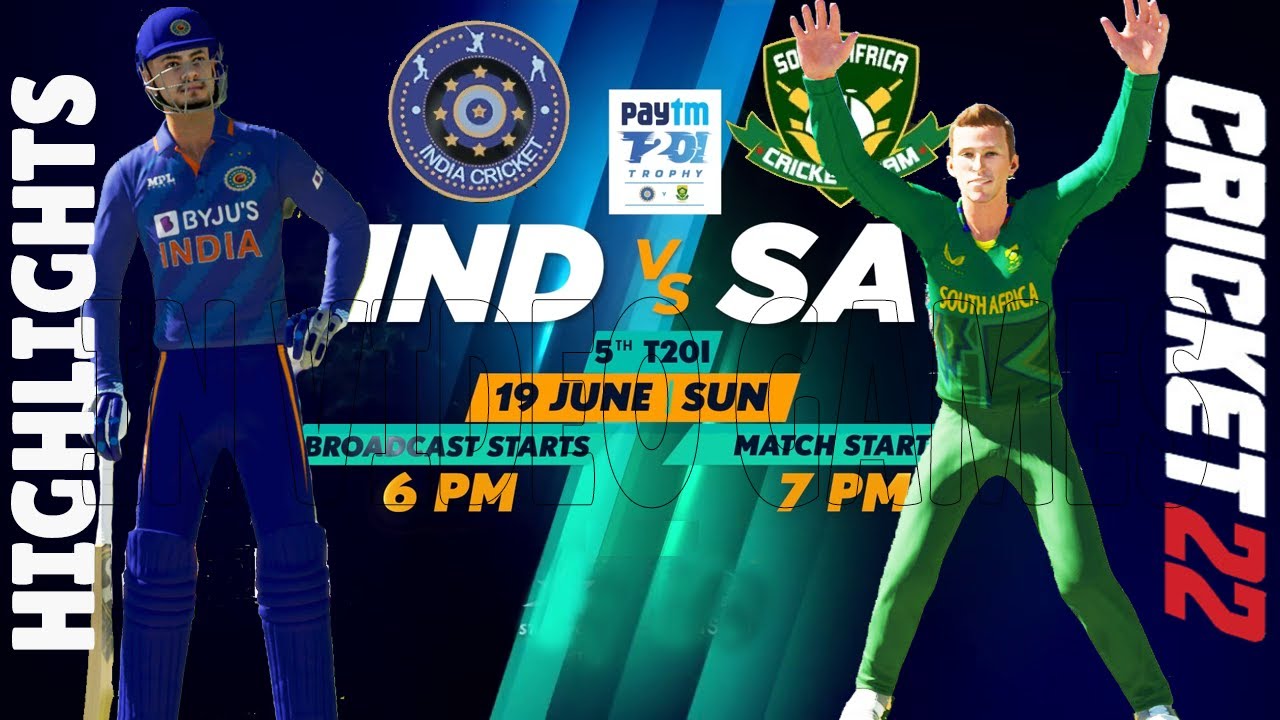 5th T20 𝗜𝗻𝗱 𝘃𝘀 𝗦𝗮 - 𝗜𝗻𝗱𝗶𝗮 𝘃𝘀 𝗦𝗼𝘂𝘁𝗵 𝗔𝗳𝗿𝗶𝗰𝗮 - Final Match Highlights Cricket 22 Prediction