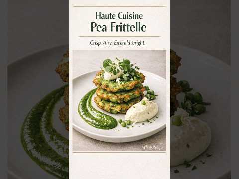 高級料理のエンドウ豆のフリッテル (Frittelle di Piselli)