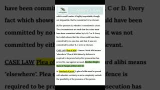 What is plea of alibi | Section 9 of BSA 2023