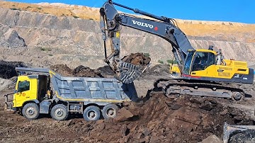#video Black soil Cuttings" Can mean Several things: Excavators Volvo #loading/ ishartaracks Mighty 