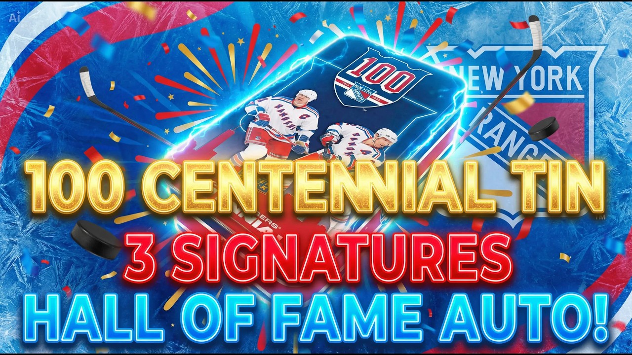 1926-2026 UPPER DECK NEW YORK RANGERS 100 CENTENNIAL TIN 3 SIGNATURES HALL OF FAME AUTO!