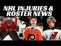 NHL Injury News, Roster Moves and Waivers Updates