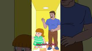 Children Learn English Cartoon Safety When Taking The Elevator