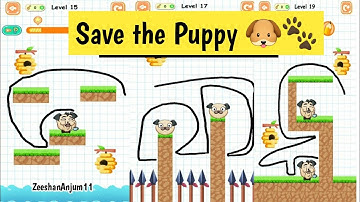 Save the Puppy Levels 11, 12, 13, 14 to 20 Puzzles Game Android, iOS