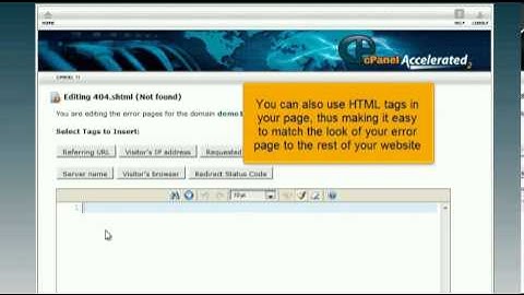 How to create custom error pages in cPanel