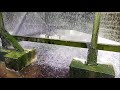 slow motion of waterfalls in cooling tower