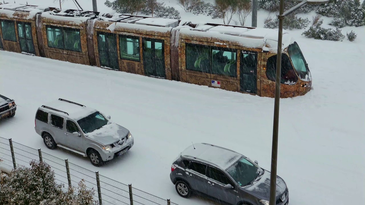 La Neige à Montpellier 28 février 2018