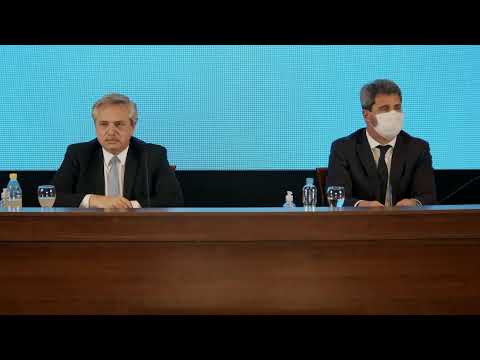 Conferencia de prensa del presidente de la Nación y el gobernador de San Juan