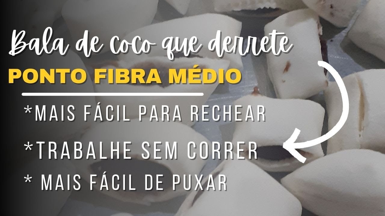 Bala de coco recheada que derrete na boca