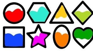 Shapes drawing for kids, Learn 2d shapes, colors for toddlers | Preschool Learning, Educational vide