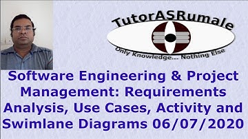 SEPM 2020 07 06 : Requirements Analysis, Use cases, activity and Swim lane Diagrams