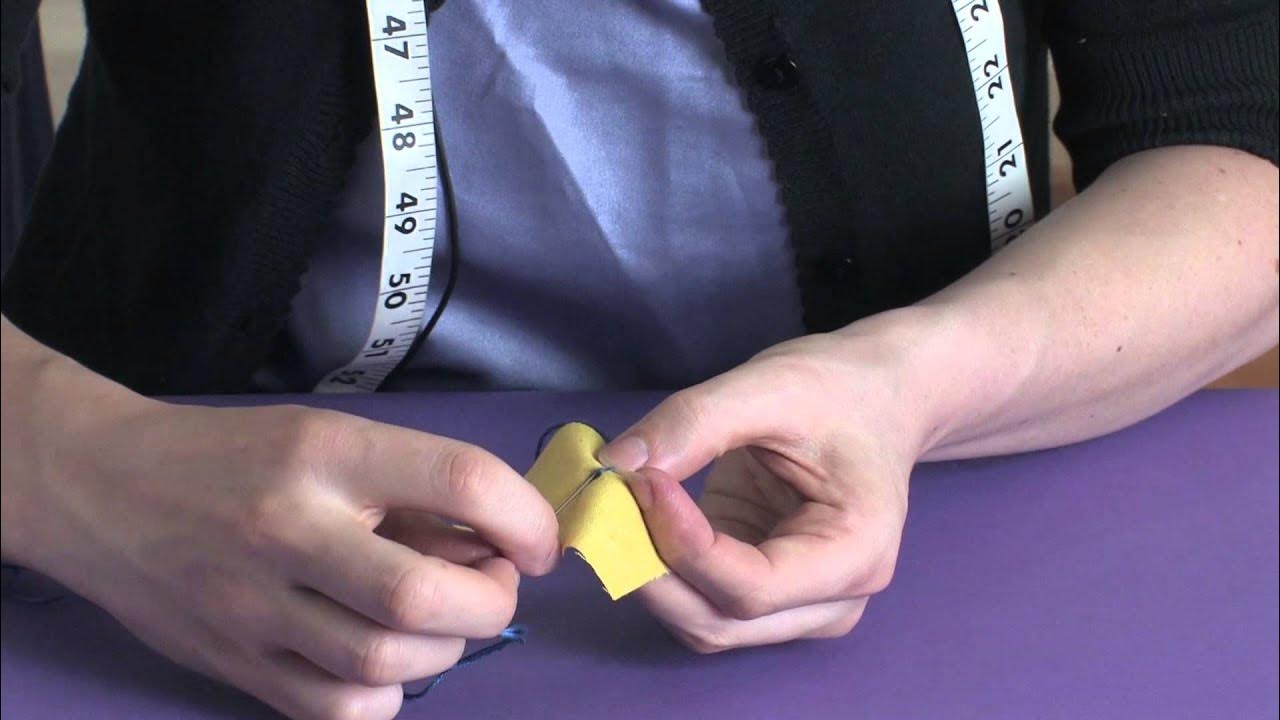 How to Make a HandSewn Eyelet in Fabric Sewing Lessons YouTube