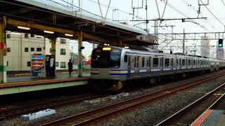 1436F E217系都ｸﾗY-29編成  市川入線シーン