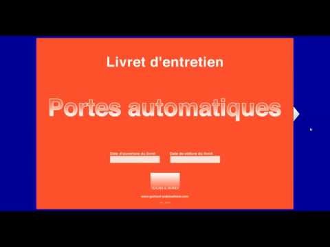 PORTE AUTOMATIQUE - LIVRET-CARNET D'ENTRETIEN - Guillard-Publications