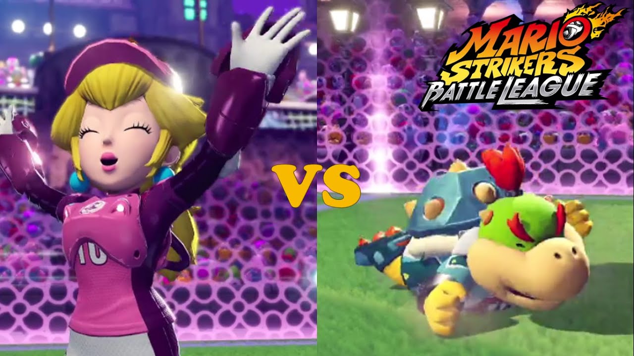 Mario Strikers: Battle League - Team Peach (Magicians) vs Team Bowser Jr (Bolts) - Royal Castle