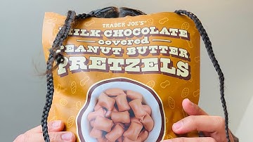 Trader Joe’s Snack Review - milk chocolate covered peanut butter pretzels ￼