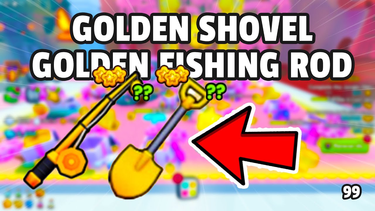 Golden Shovel & Golden Fishing Rod in Roblox Pet Simulator 99! (how to get  & use?) #petsim99 #roblox 