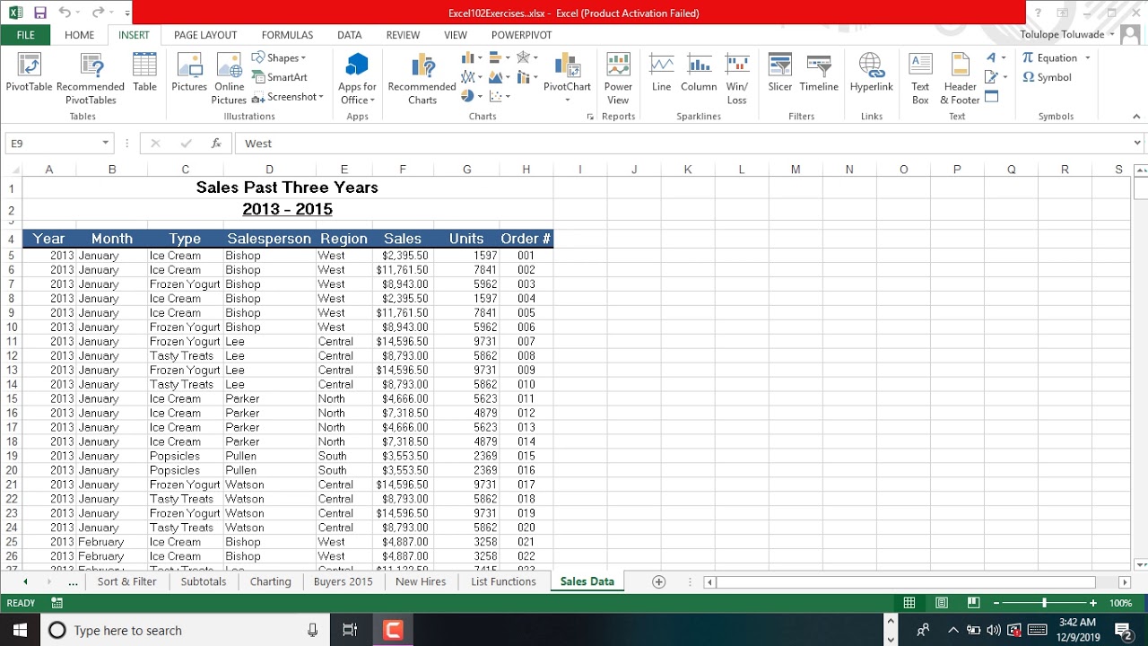 Excel for Data analysis Class 3a. - YouTube