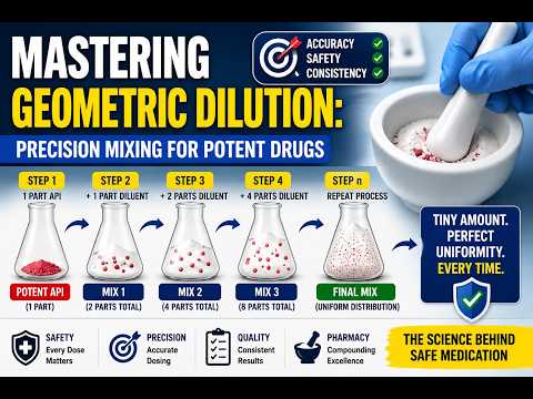 Mastering Geometric Dilution: Precision Mixing for Potent Drugs #Pharmacy #GeometricDilution