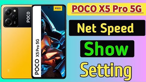 Poco x5 pro 5g me net speed show show kare | how to show network speed in poco x5 pro mobile