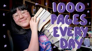 I Read 1000 Pages Every Day for 1 Week for My 1000th Video 😱