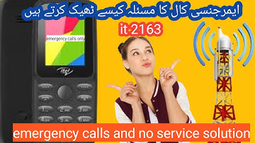 Itel it2163 No Service Emergency Call Problem  Itel Keypad Phone No Service Solution  Emergency