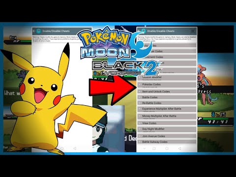 Pokemon Moon black 2 How to add cheats codes & How to work cheats/How to  use cheat codes (hindi) 